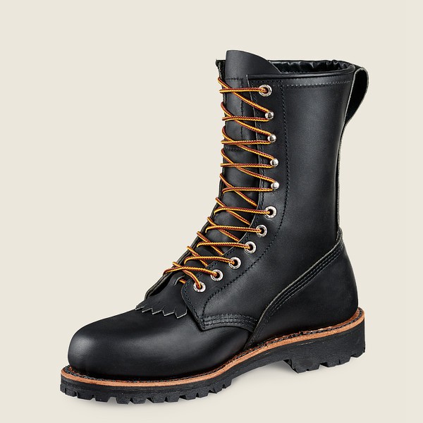 Red Wing Iş Botu Bayan - Loggermax - 9-Inch Soft Toe - Made To Order - Siyah - 36DVUQKOY